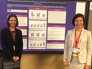 Two presenters with their poster at 2016 AACAP Meeting