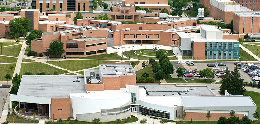 Aerial photo of campus