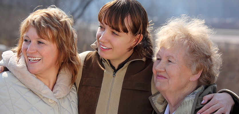 mother, daughter and grandmother