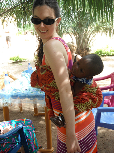 young woman with baby in Ghana