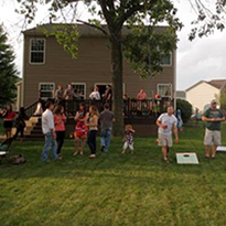 family and friends at picnic