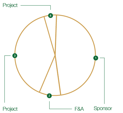 pie chart of project funding