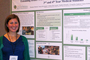 Student Colleen McCormick with her poster