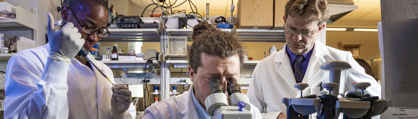 photo of researchers working in a lab