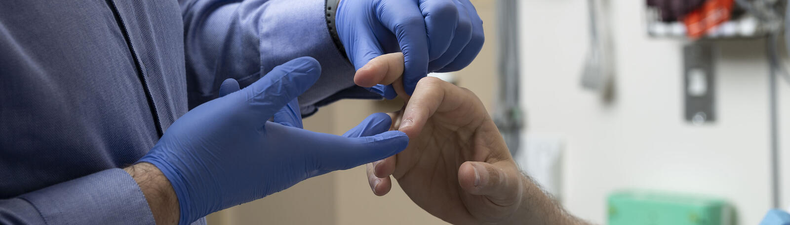 photo of a student and patient