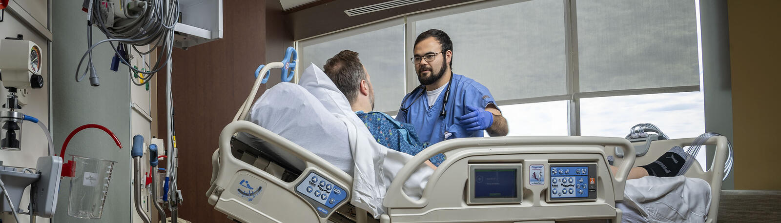 photo of a student and patient