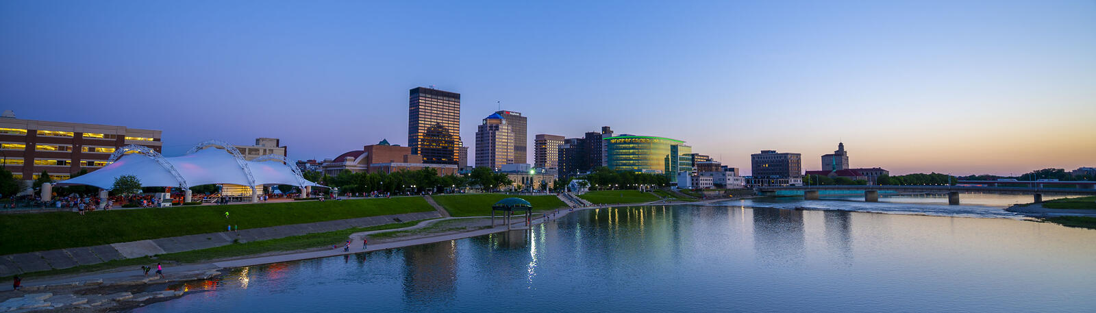 photo of downtown Dayton and the river