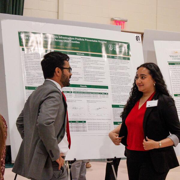 researchers talking