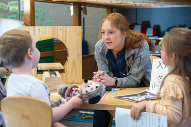 a medical student with children