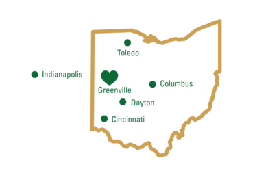 Map of surrounding cities